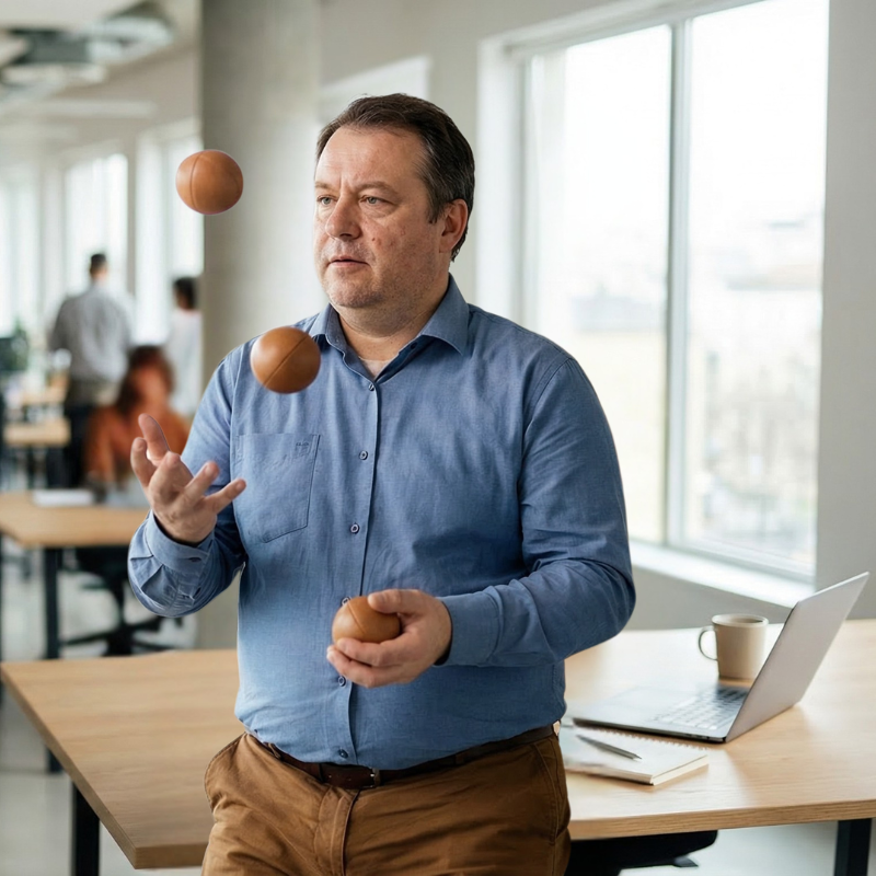 Jonglerendeboekhouder-mobiel