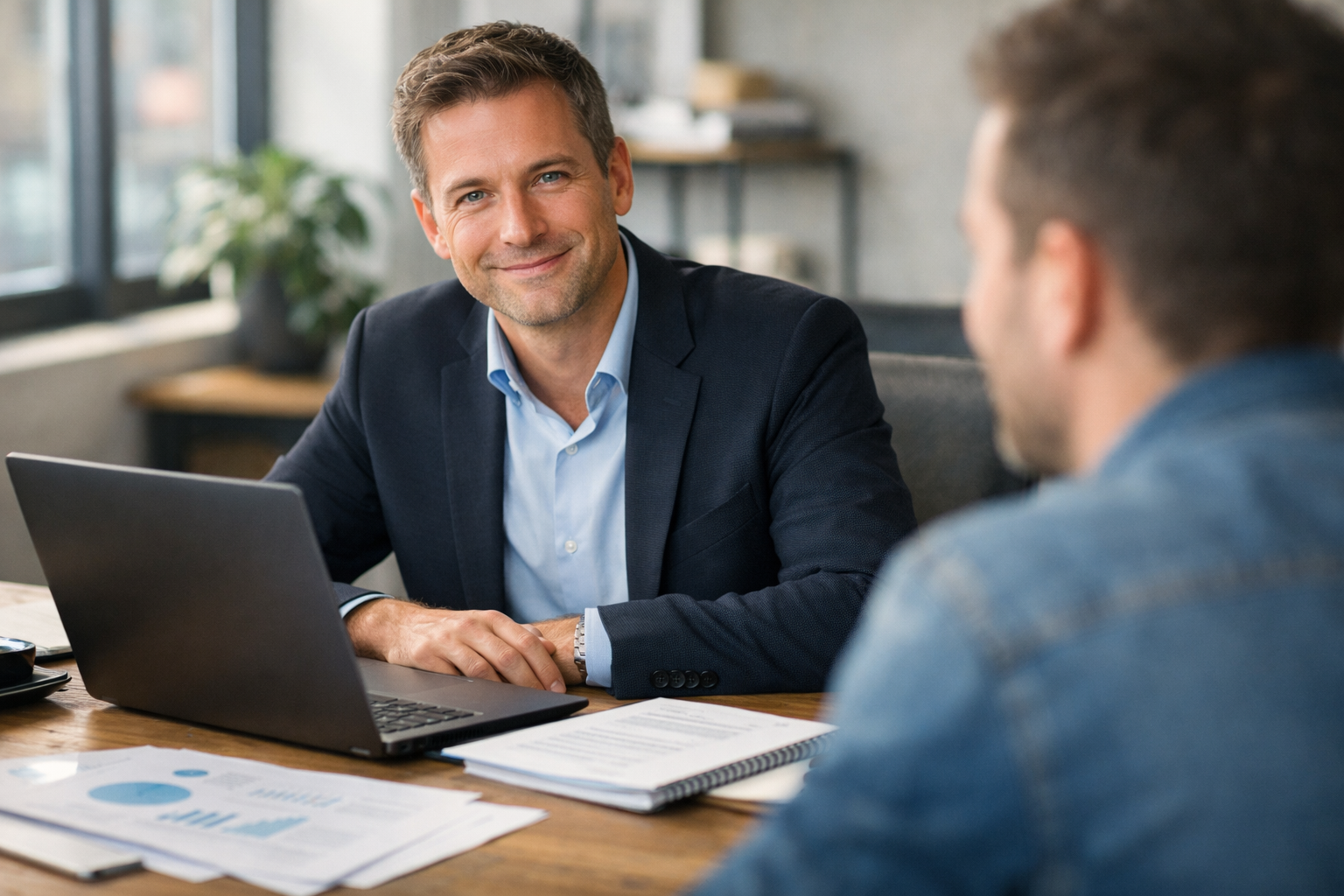 LoanStreet kantoren aan bureau gesprek