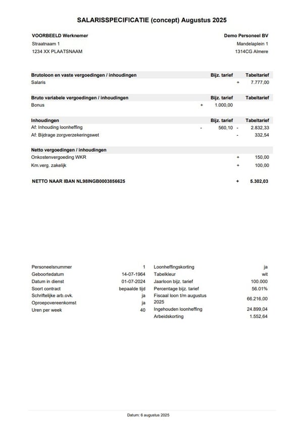 Salarisspecificatie